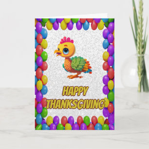 Personalised Thanksgiving Turkey Greeting Card