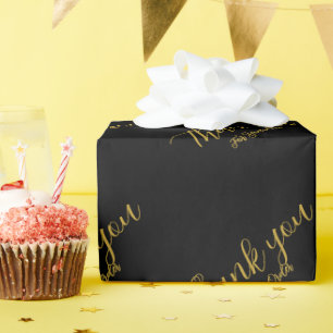 Personalised Thankyou Minimalist Modern Wrapping Paper