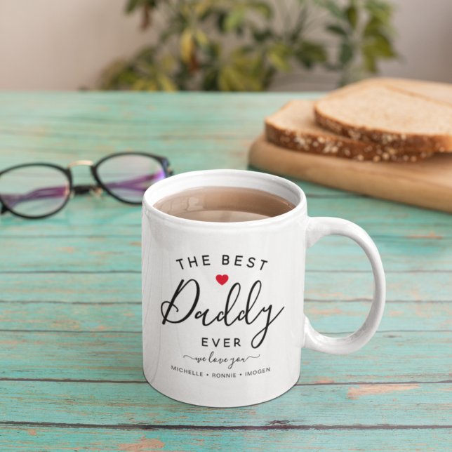 Personalised "The Best Daddy Ever" Cute  Coffee Mug (Creator Uploaded)
