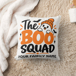 Personalised The Boo Squad Halloween Throw Pillow