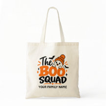Personalised The Boo Squad Halloween Tote Bag