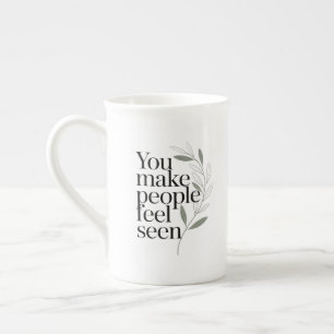 Personalised The Future Is Bright Quote Bone China Mug
