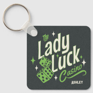 Personalised The Lady Luck Casino Key Ring