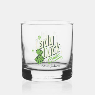 Personalised The Lady Luck Casino Whiskey Glass