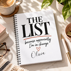 Personalised The List Funny Custom Name Notebook