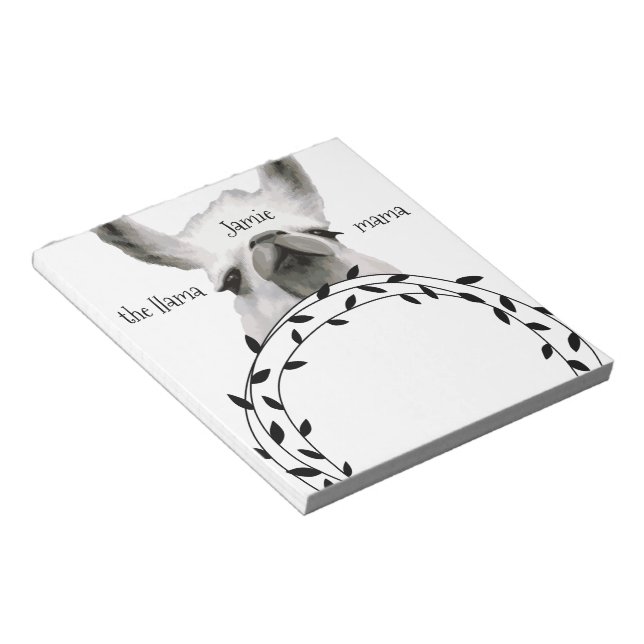 Personalised The Llama Mama Notepad (Angled)