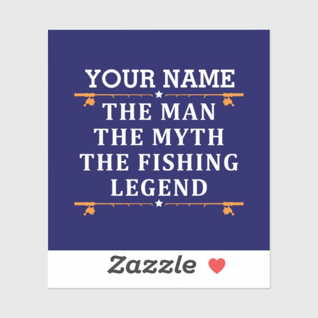 Personalised The Man The Myth The Fishing Legend (Sheet)
