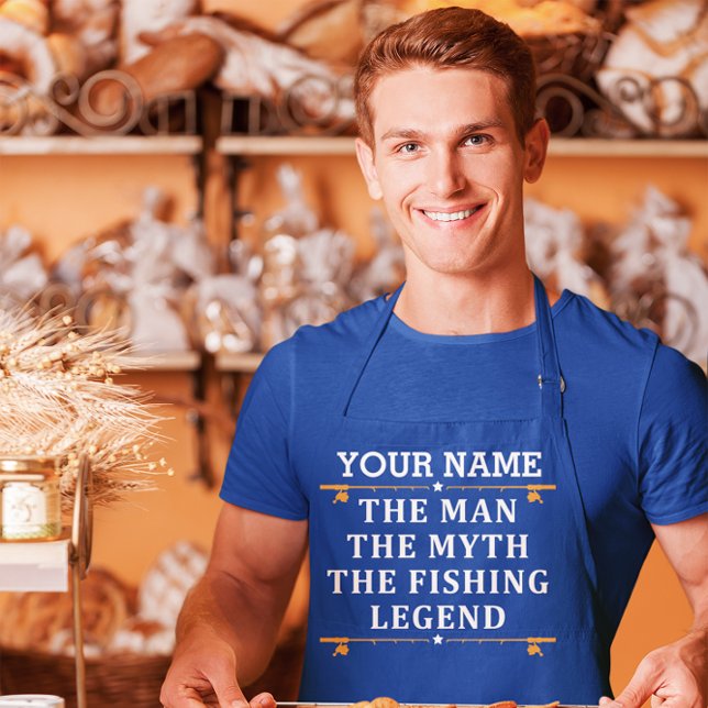 Personalised The Man The Myth The Fishing Legend Apron (Creator Uploaded)