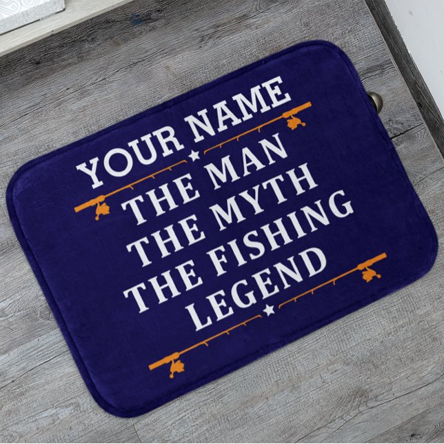 Personalised The Man The Myth The Fishing Legend Bath Mat (Creator Uploaded)
