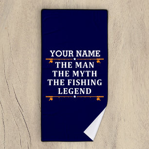 Personalised The Man The Myth The Fishing Legend Bath Towel