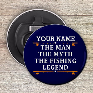 Personalised The Man The Myth The Fishing Legend Bottle Opener