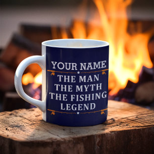 Personalised The Man The Myth The Fishing Legend Coffee Mug