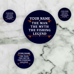 Personalised The Man The Myth The Fishing Legend Confetti