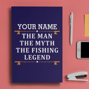 Personalised The Man The Myth The Fishing Legend Custom Letterhead