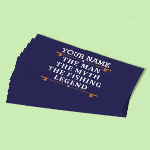 Personalised The Man The Myth The Fishing Legend Discount Card