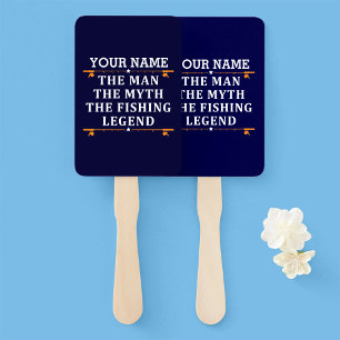 Personalised The Man The Myth The Fishing Legend Hand Fan