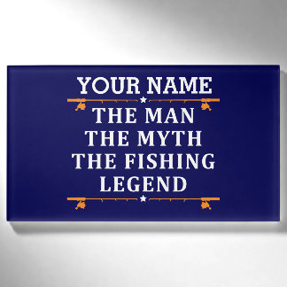 Personalised The Man The Myth The Fishing Legend Name Tag