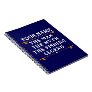 Personalised The Man The Myth The Fishing Legend Notebook