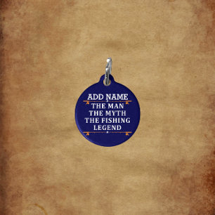Personalised The Man The Myth The Fishing Legend Pet Tag