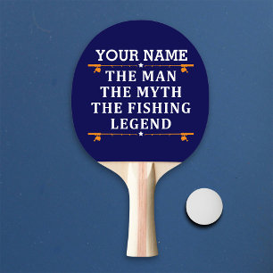 Personalised The Man The Myth The Fishing Legend Ping Pong Paddle
