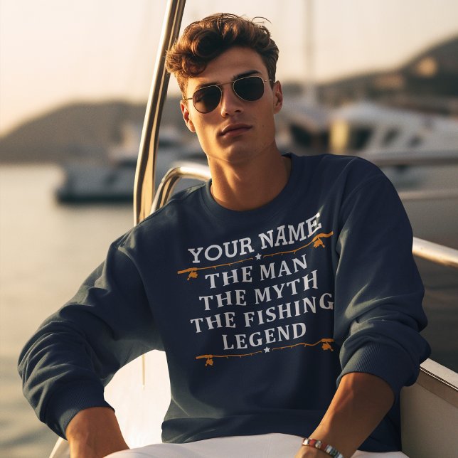 Personalised The Man The Myth The Fishing Legend Sweatshirt (Creator Uploaded)