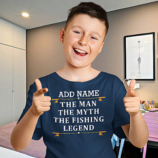 Personalised The Man The Myth The Fishing Legend T-Shirt