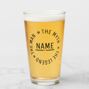 Personalised The Man The Myth The Legend Glass