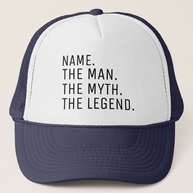 Personalised The Man The Myth The Legend Trucker H Hat (Front)