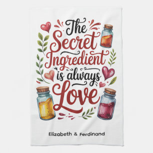 Personalised The Secret Ingredient... Tea Towel