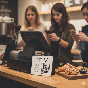 Personalised The Wifi Password Sign for Business  Plaque