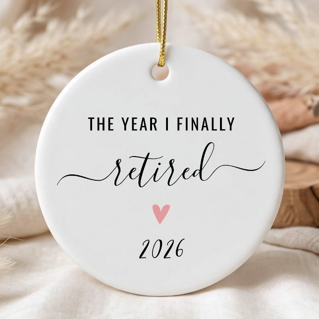 Personalised The Year I Finally Retired  Ceramic Tree Decoration (Creator Uploaded)