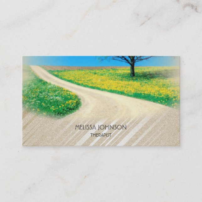 Personalised Therapist Psychologist Nature Relax Business Card (Front)