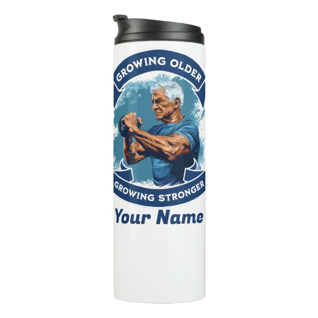 Personalised Thermal Tumbler Growing Stronger (Rotated Right)