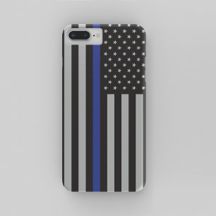 Personalised Thin Blue Line American Flag Case-Mate iPhone Case