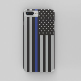 Personalised Thin Blue Line American Flag Case-Mate iPhone Case