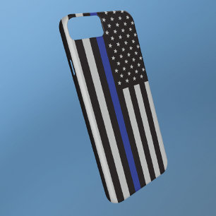 Personalised Thin Blue Line American Flag Case-Mate iPhone Case