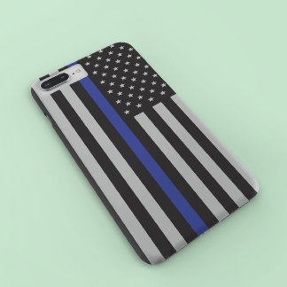 Personalised Thin Blue Line American Flag Case-Mate iPhone Case