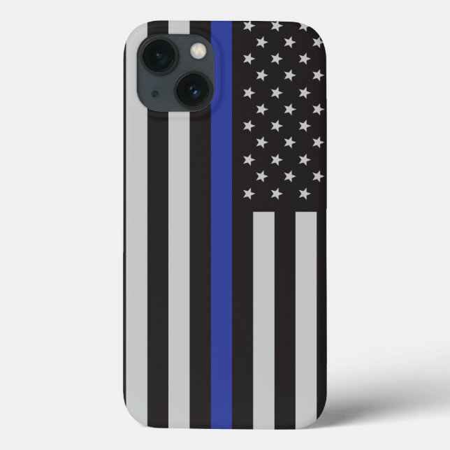 Personalised Thin Blue Line American Flag Case-Mate iPhone Case (Back)