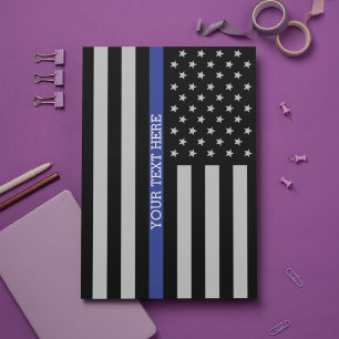Personalised Thin Blue Line American Flag Stationery
