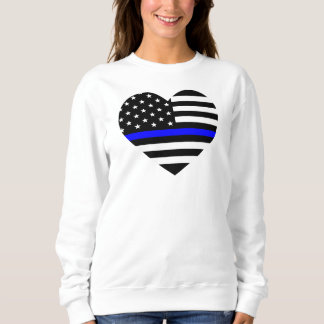Personalised Thin Blue Line American Flag Sweatshirt