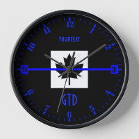 Personalised Thin Blue Line Dial on Canadian Flag