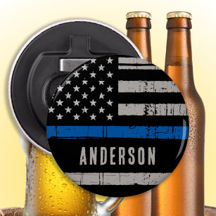Personalised Thin Blue Line Police Bottle Opener
