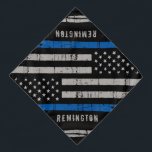 Personalised Thin Blue Line Police Dog Bandana<br><div class="desc">Thin Blue Line Bandanna - American flag in Police Flag colours, distressed design . Personalise with police dog name. This personalised police dog bandanna is perfect for police and law enforcement families and all those who support them . COPYRIGHT © 2020 Judy Burrows, Black Dog Art - All Rights Reserved....</div>
