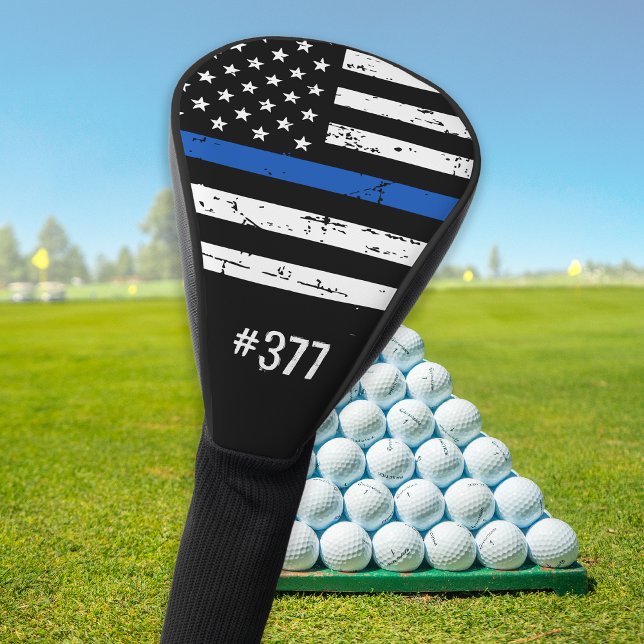 Personalised Thin Blue Line Police Golf Head Cover (Creator Uploaded)