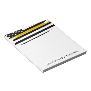 Personalised Thin Gold Line Dispatcher  Notepad