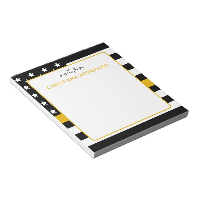 Personalised Thin Gold Line Flag 911 Dispatcher  Notepad (Angled)