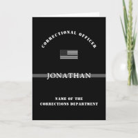 Personalised Thin Silver Line Corrections Officer