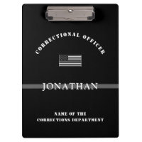 Personalised Thin Silver Line Corrections Officer