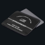 Personalised Thin Silver Line Corrections Officer Laptop Sleeve<br><div class="desc">Personalised Thin Silver Line Corrections Officer and Correctional Department Appreciation Gifts!</div>
