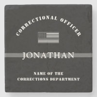 Personalised Thin Silver Line Corrections Officer